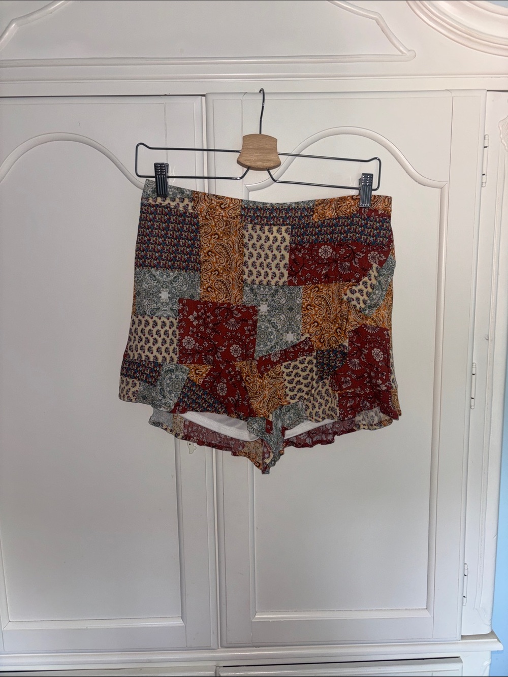 Alter’d State Patchwork Print Women's Skort Shorts — Multi-Color